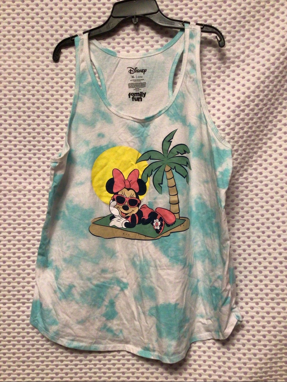 Disney Minnie Mouse tie dye racerback tank top